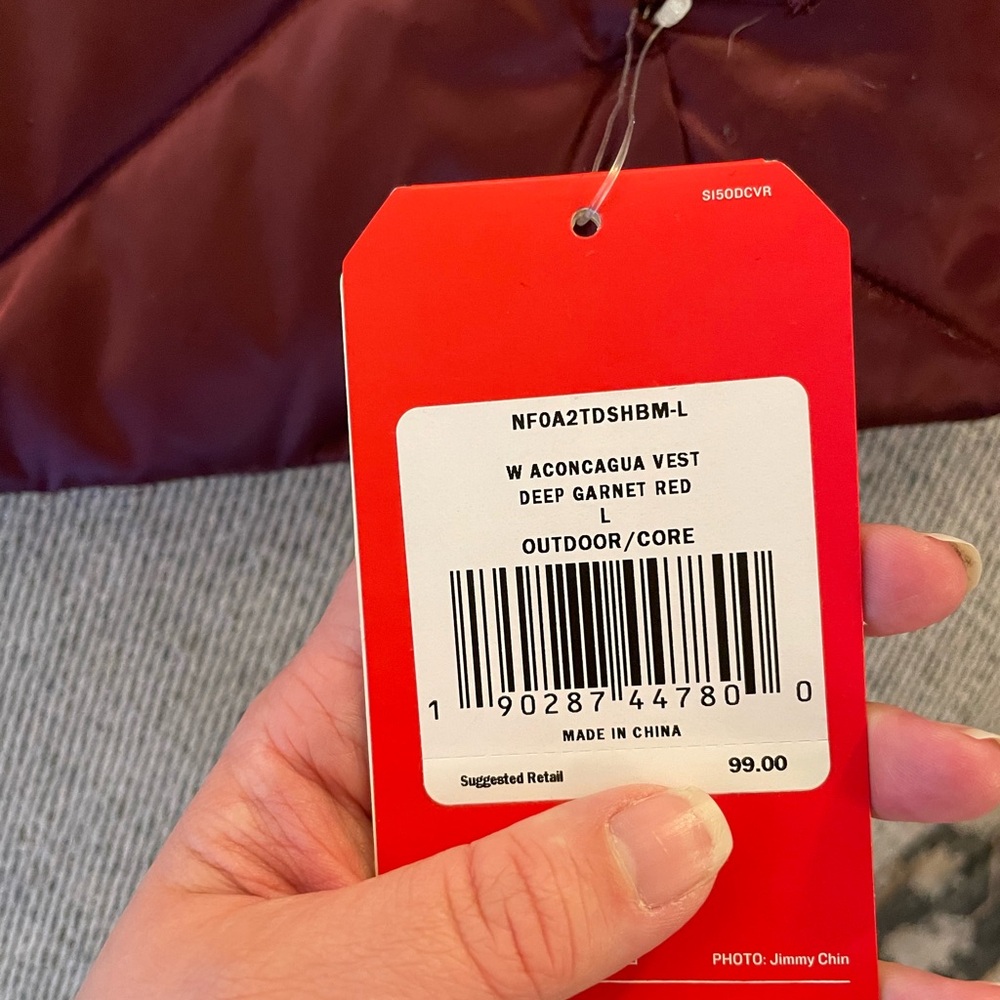 The North Face Aconcagua Deep Garnet Red Burgundy Puffer Vest Womens Down - Picture 4 of 4